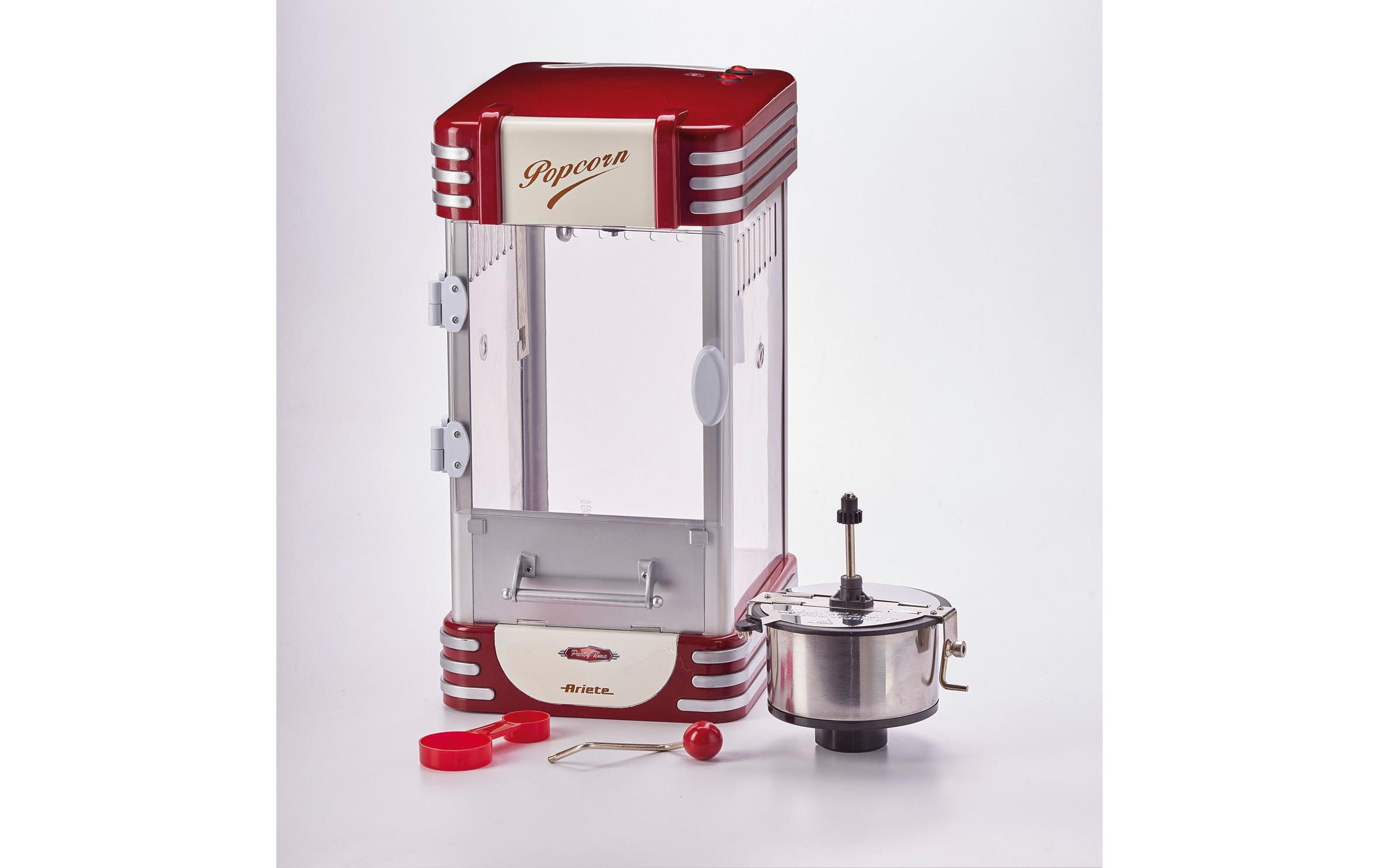 Popcorn Maschine Vintage XL Rot/Weiss<br>Retro Popcorn-Maschine