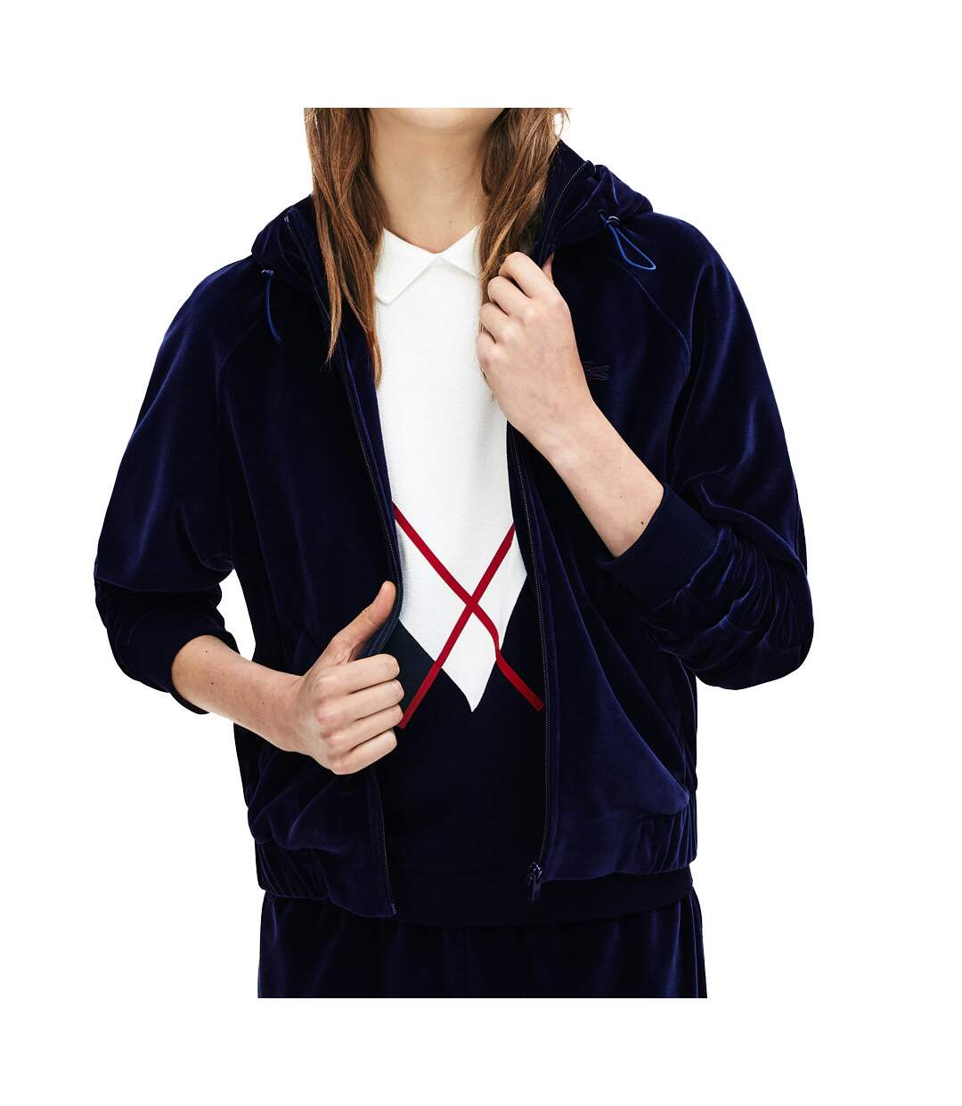 Sweat à capuche Bleu Femme Lacoste SF8682