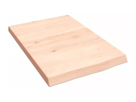 Comptoir de salle de bain 40x60x(2-4) cm bois massif non traité