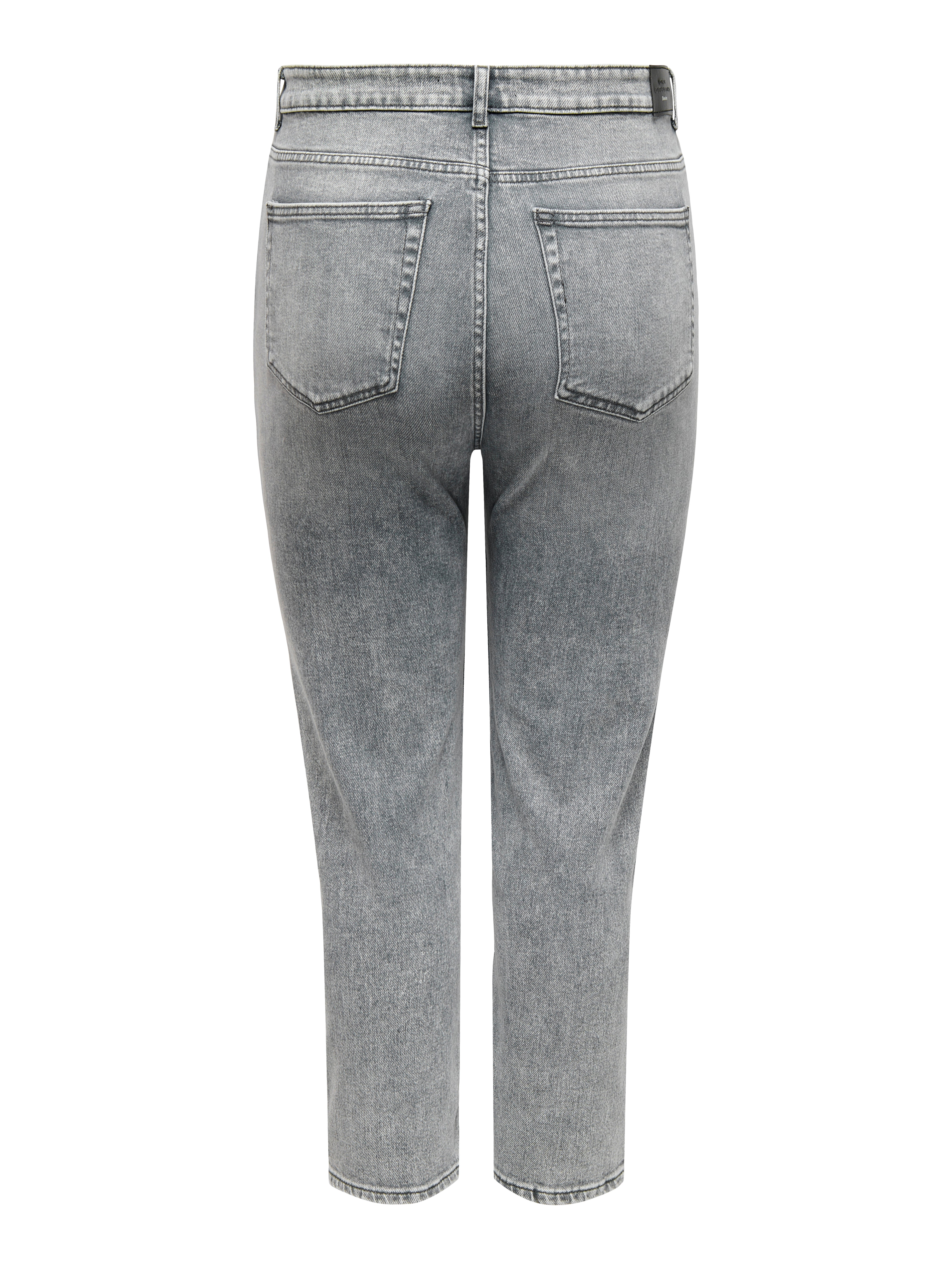 CARMILY Hohe Taille Gerade geschnitten Jeans Medium Grey Denim
