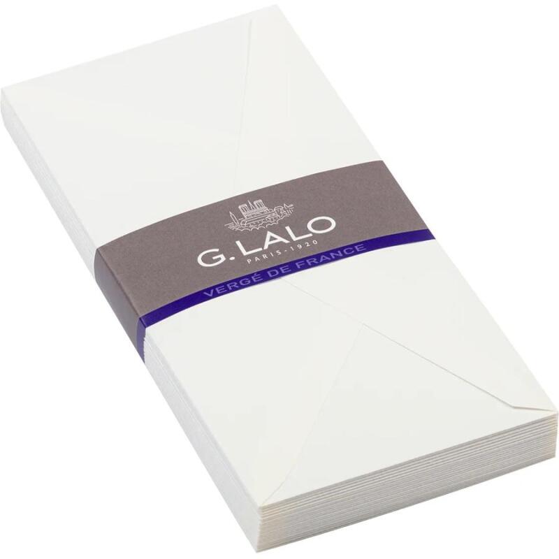 25 enveloppes DL (110x220mm) Vergé de France doublées gommées