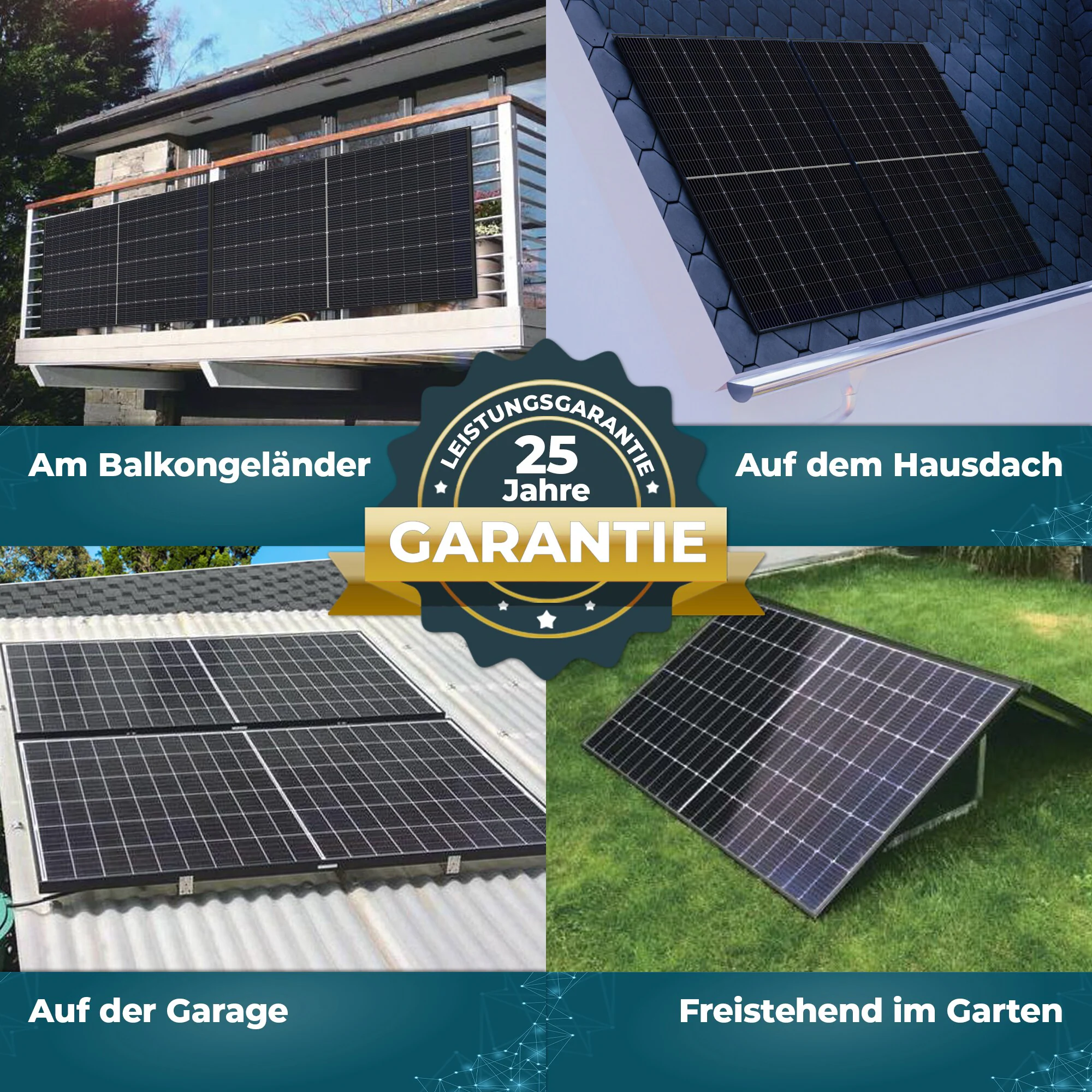 Balkonkraftwerk 2000W/2000W Bifazial Photovoltaik Solaranlage WIFI Smarte Mini-PV Anlage