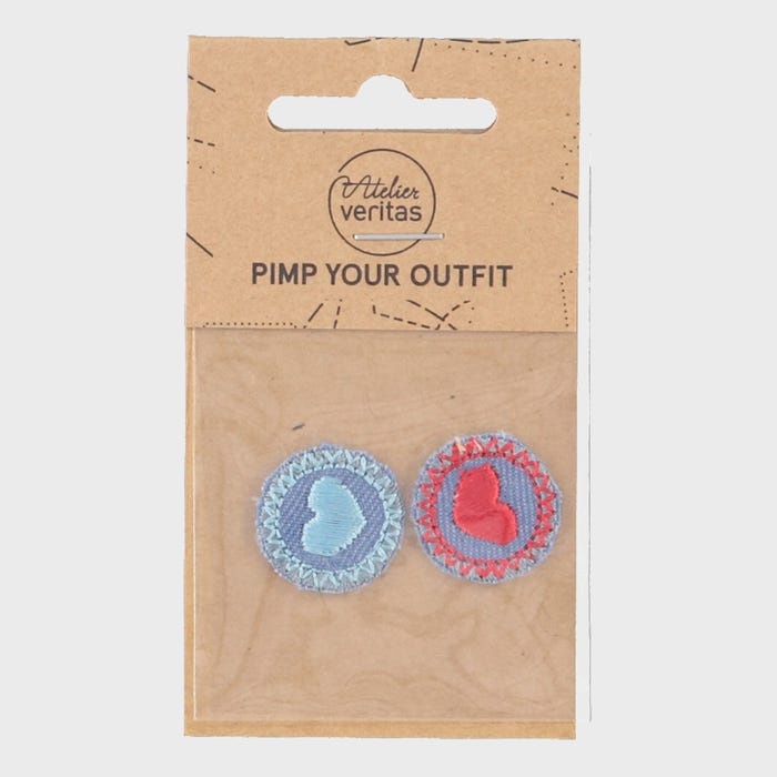 Atelier Veritas-Set van twee ronde patches Ø1cm