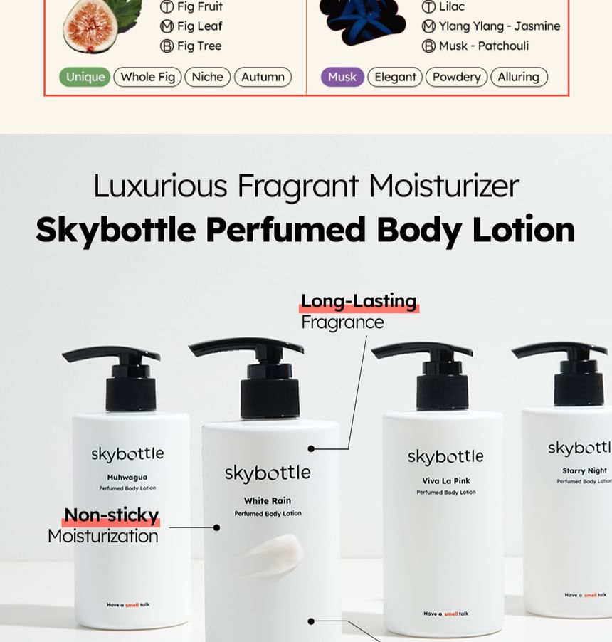 skybottle - Geparfumeerde bodylotion - 4 soorten