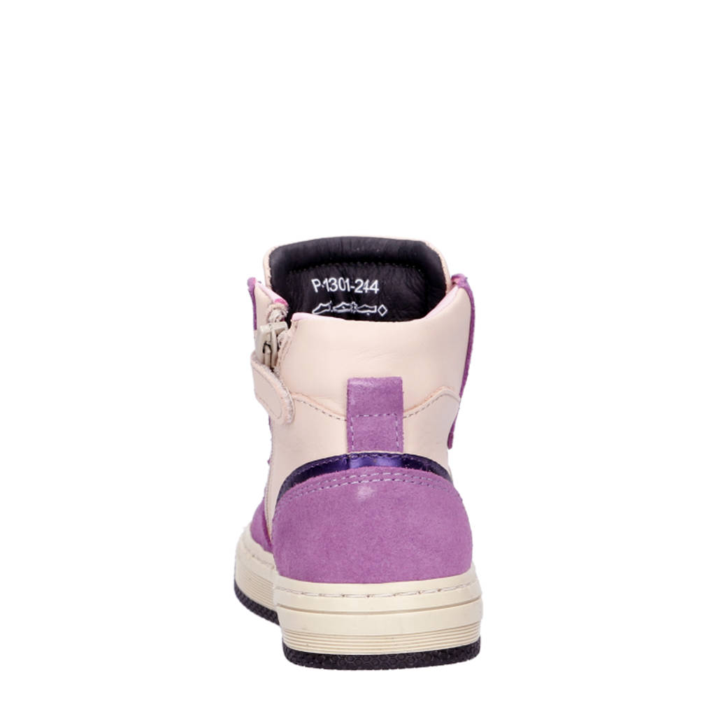 Pinocchio leren sneakers lila