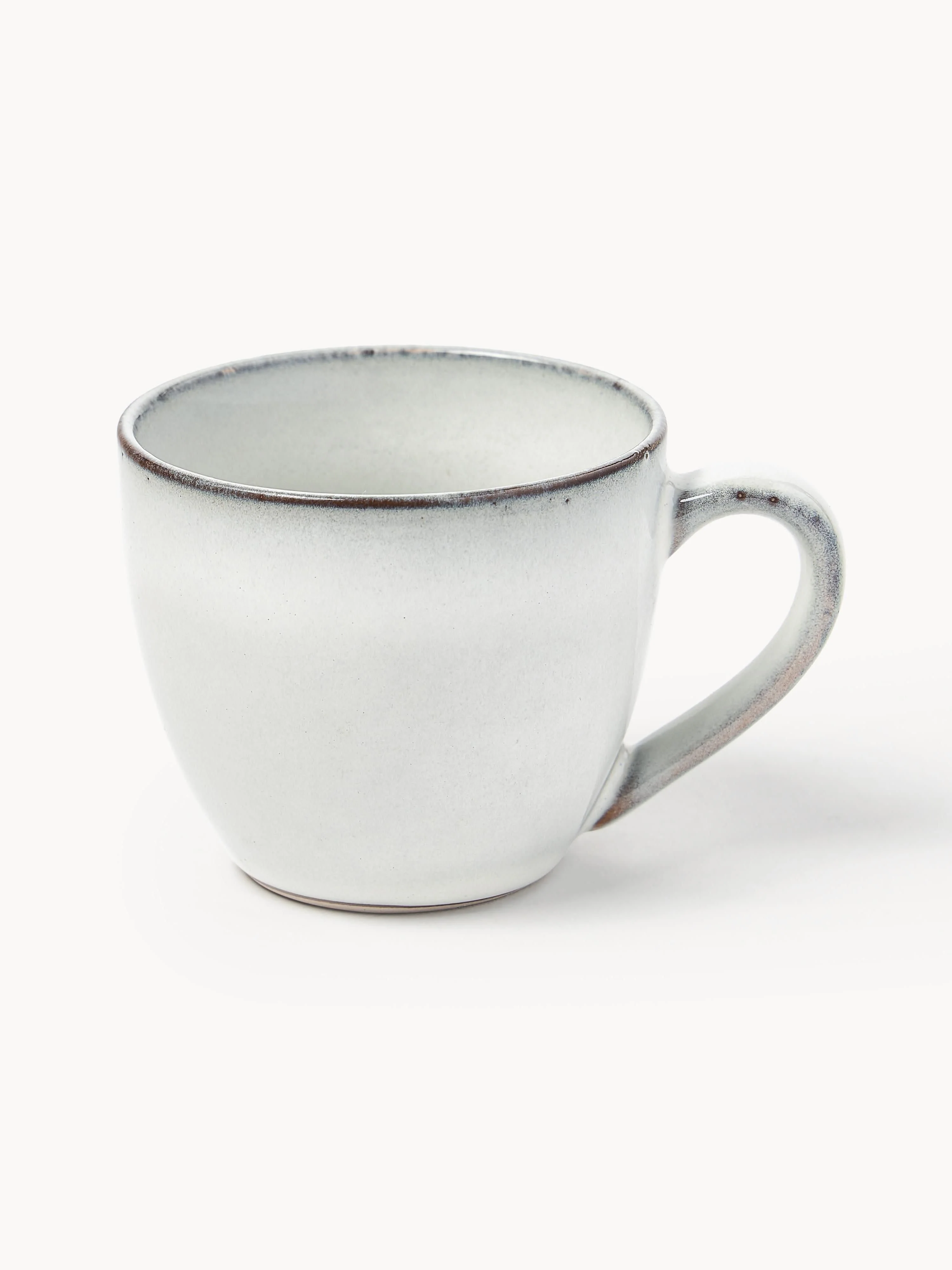 Handgemaakte koffiekopje Nordic Sand met schoteltje