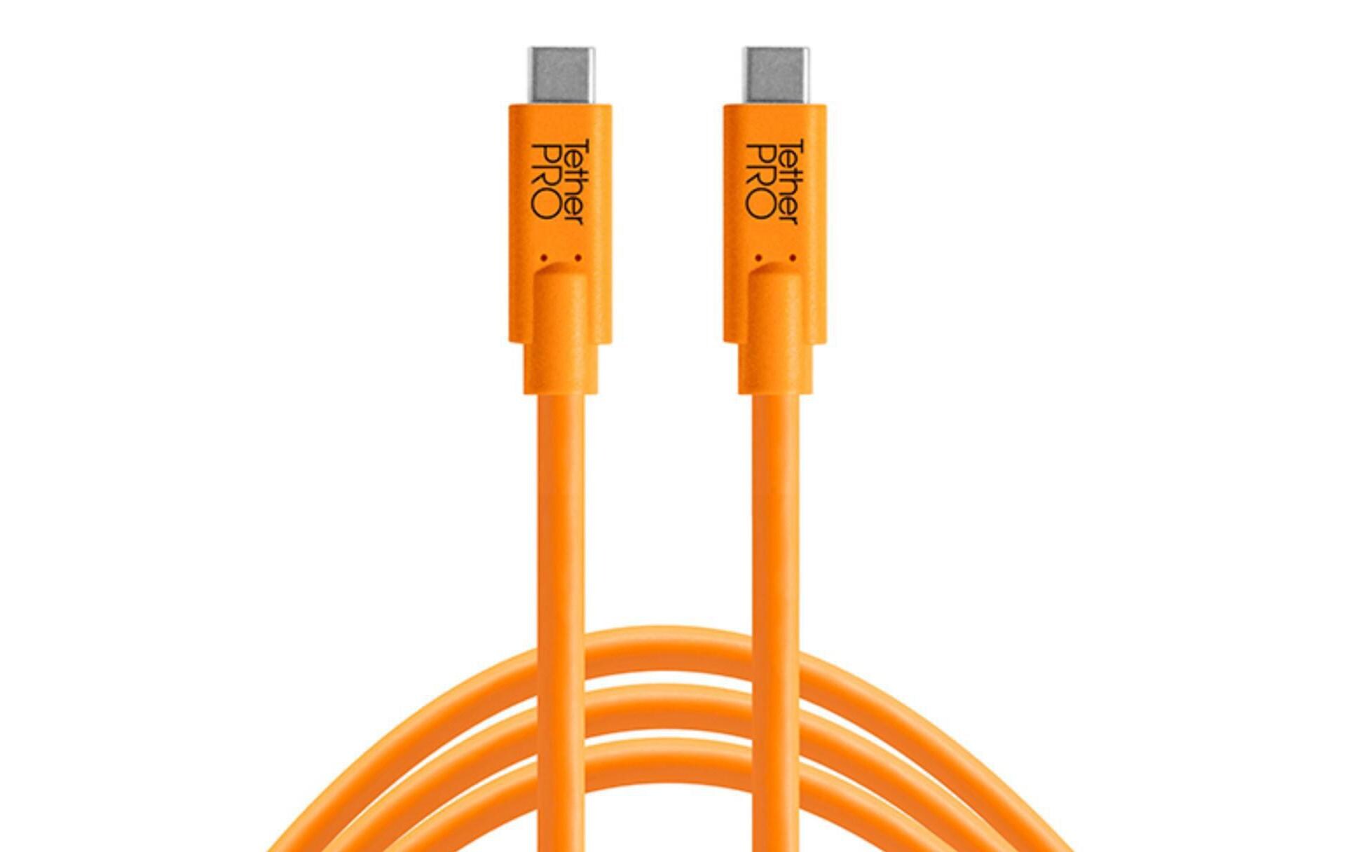 Kabel TetherPro USB-C / USB-C 4.6 Meter – orangeVerbindungskabel USB-C zu USB-C, 4.6 Meter