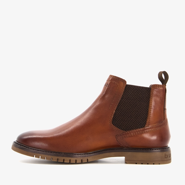 Bugatti leren heren chelsea boots cognac/bruin