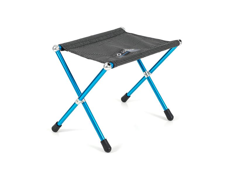 HELINOX Campinghocker Speed Stool Black/Cyan Blue Stabiler Sitzhocker für unterwegs