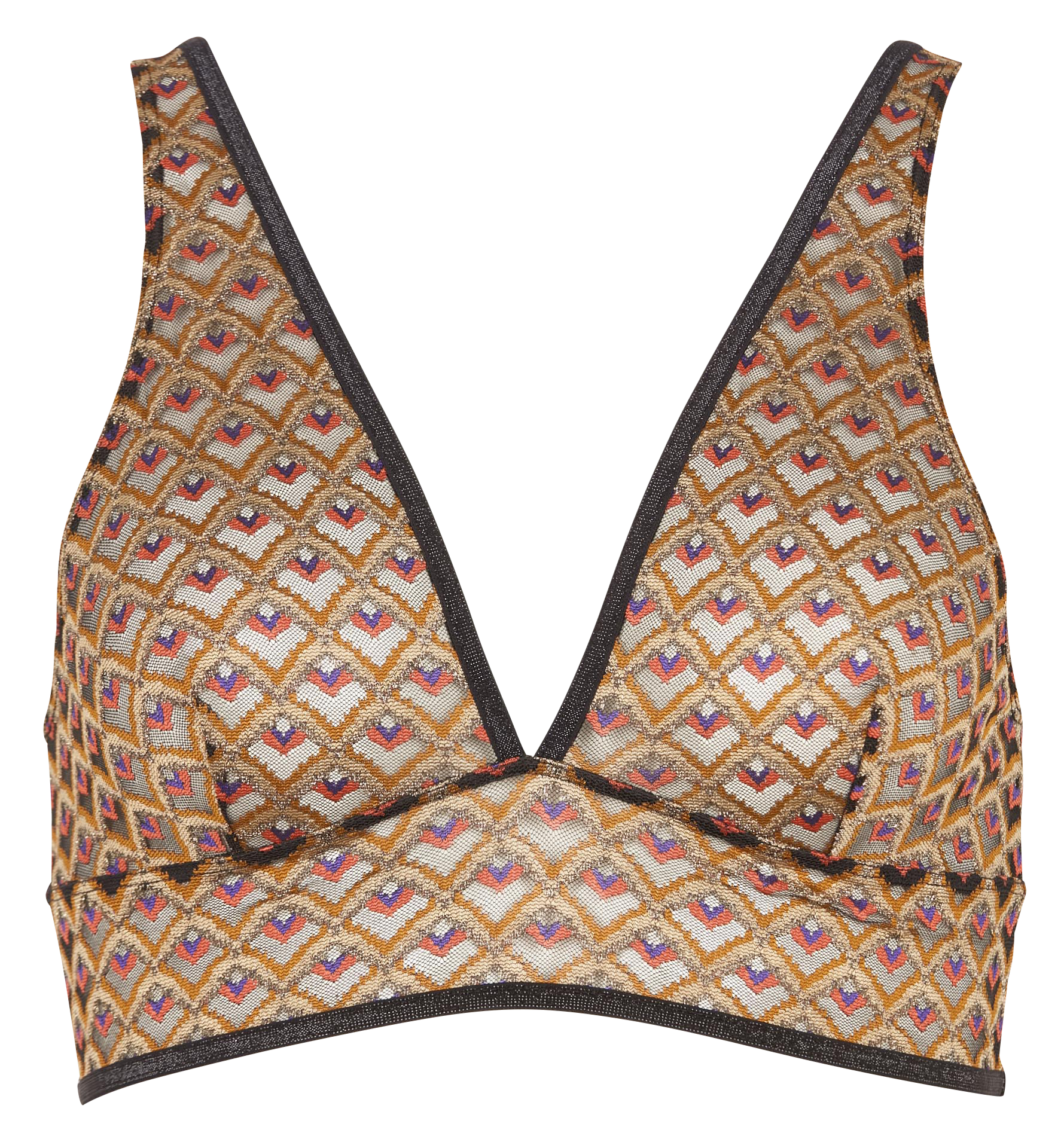 SOON - Brassière col V en tulle| Multicolore
