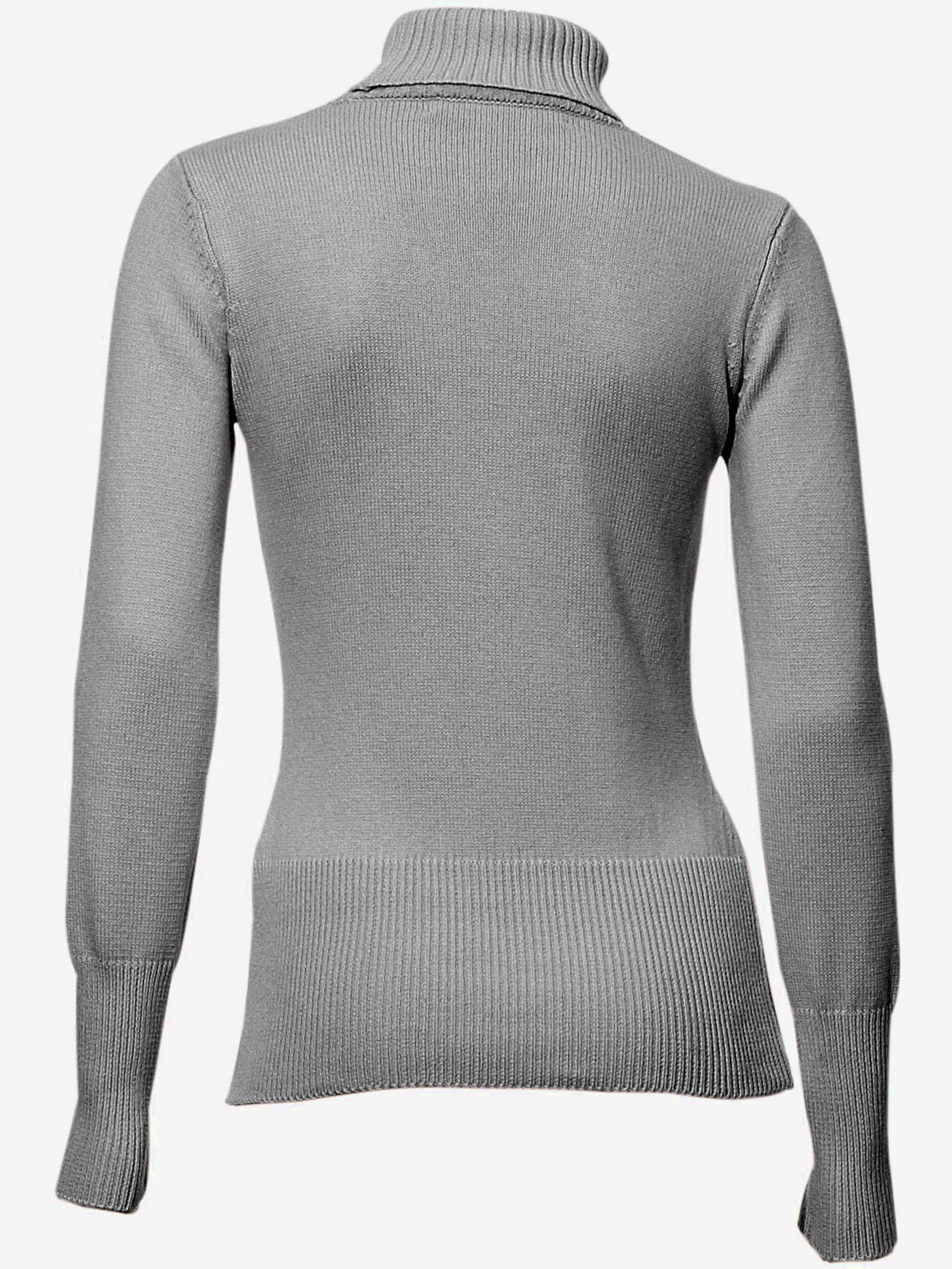 Pull col roulé contenant du cachemire