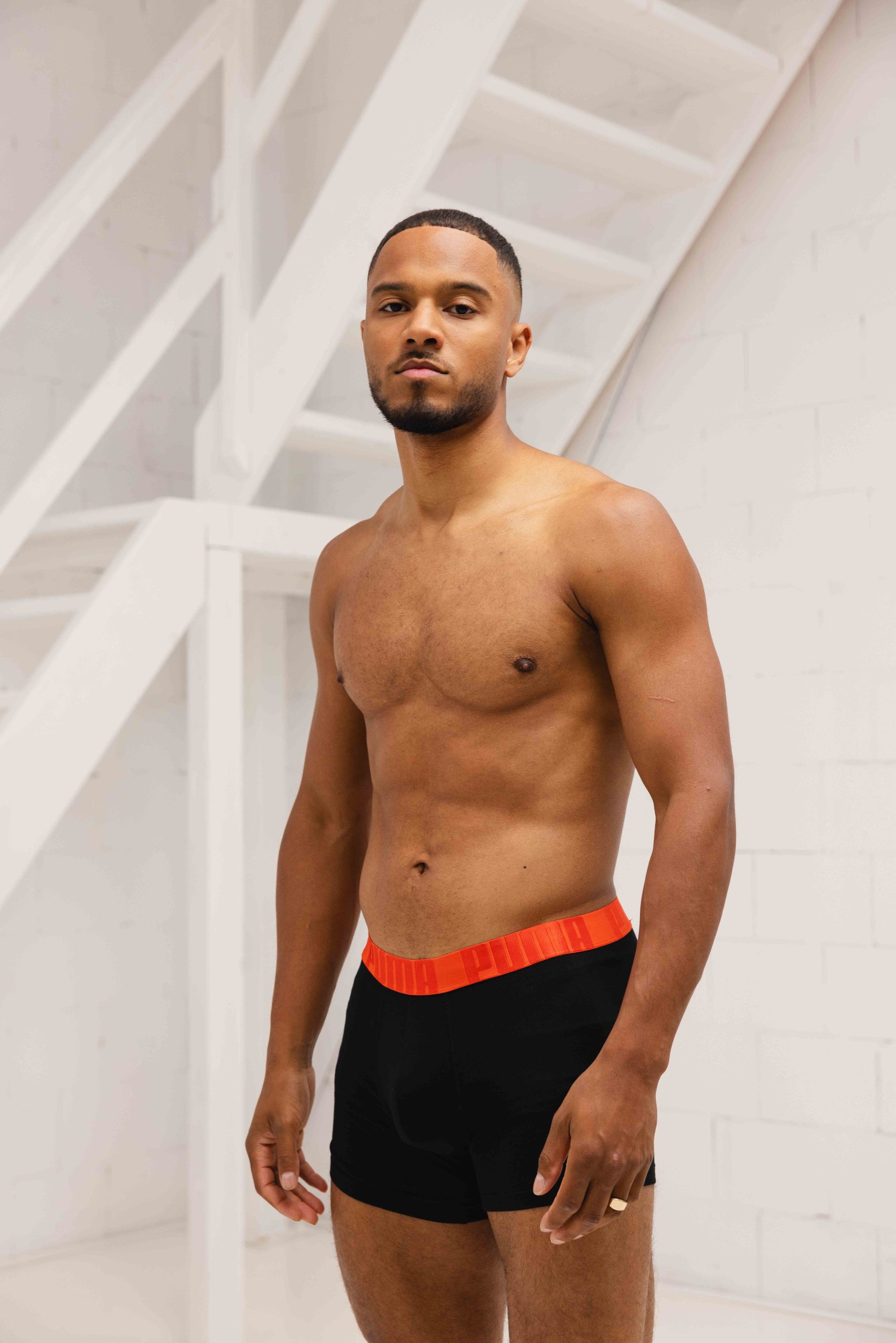 Puma Terrace Print Boxershort 4-Pack Heren Zwart/Rood