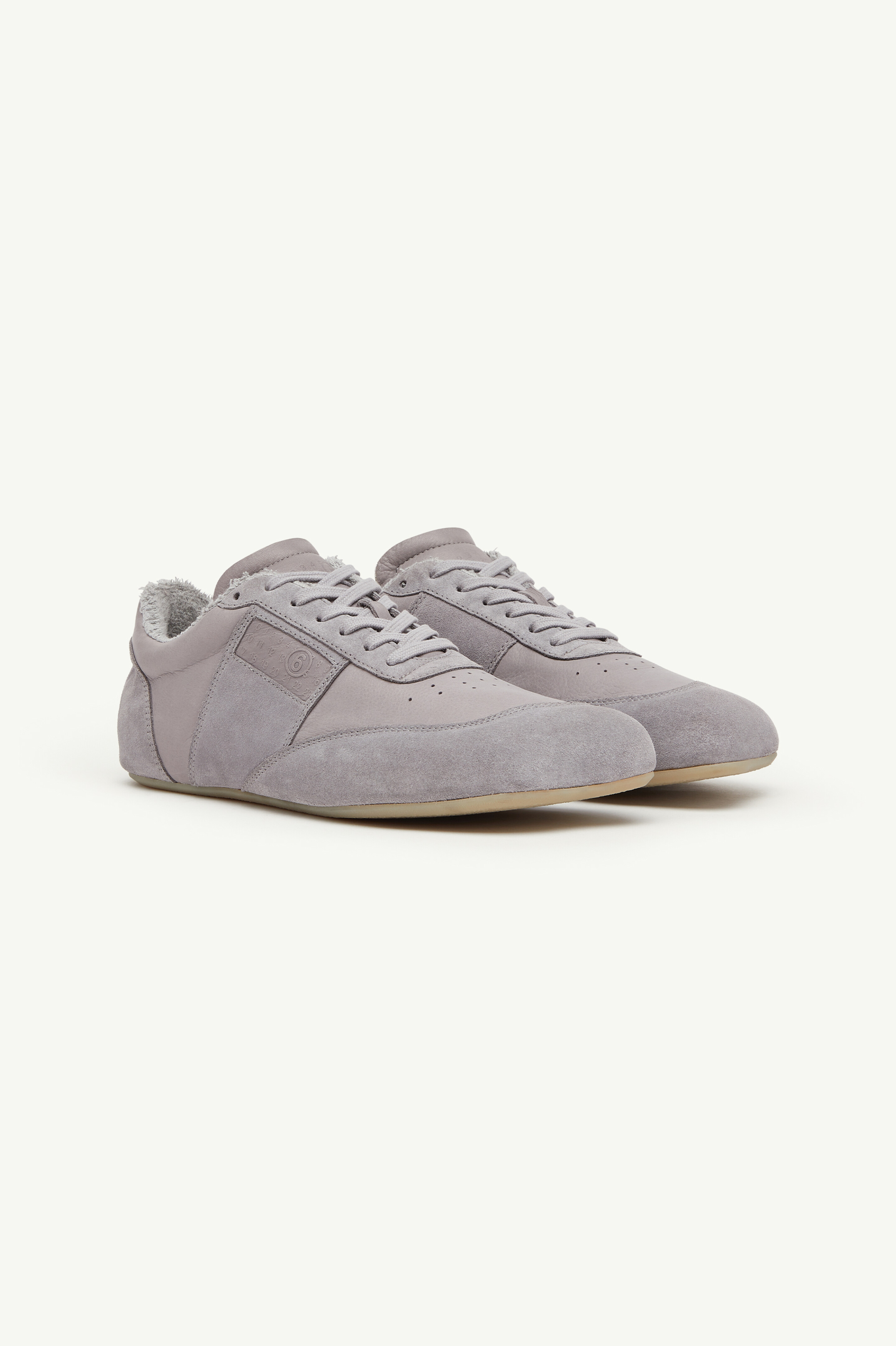 Sneakers Anatomic en cuir de veau pour femme | MM6 Filigrane argenté