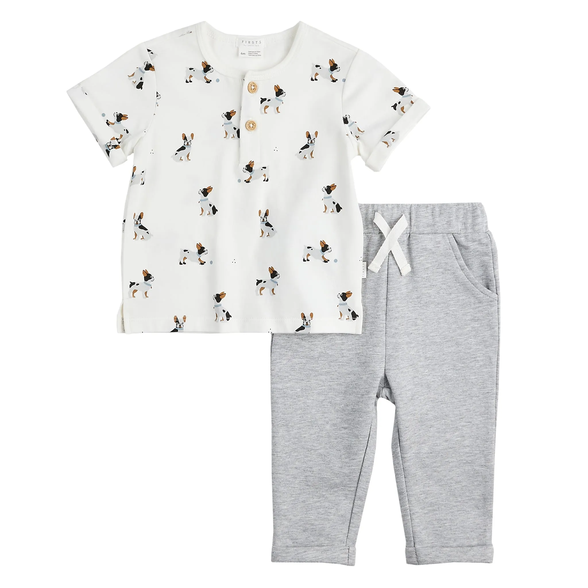Firsts par Petit Lem Ensemble Pantalon Bouledogue 6-24mois