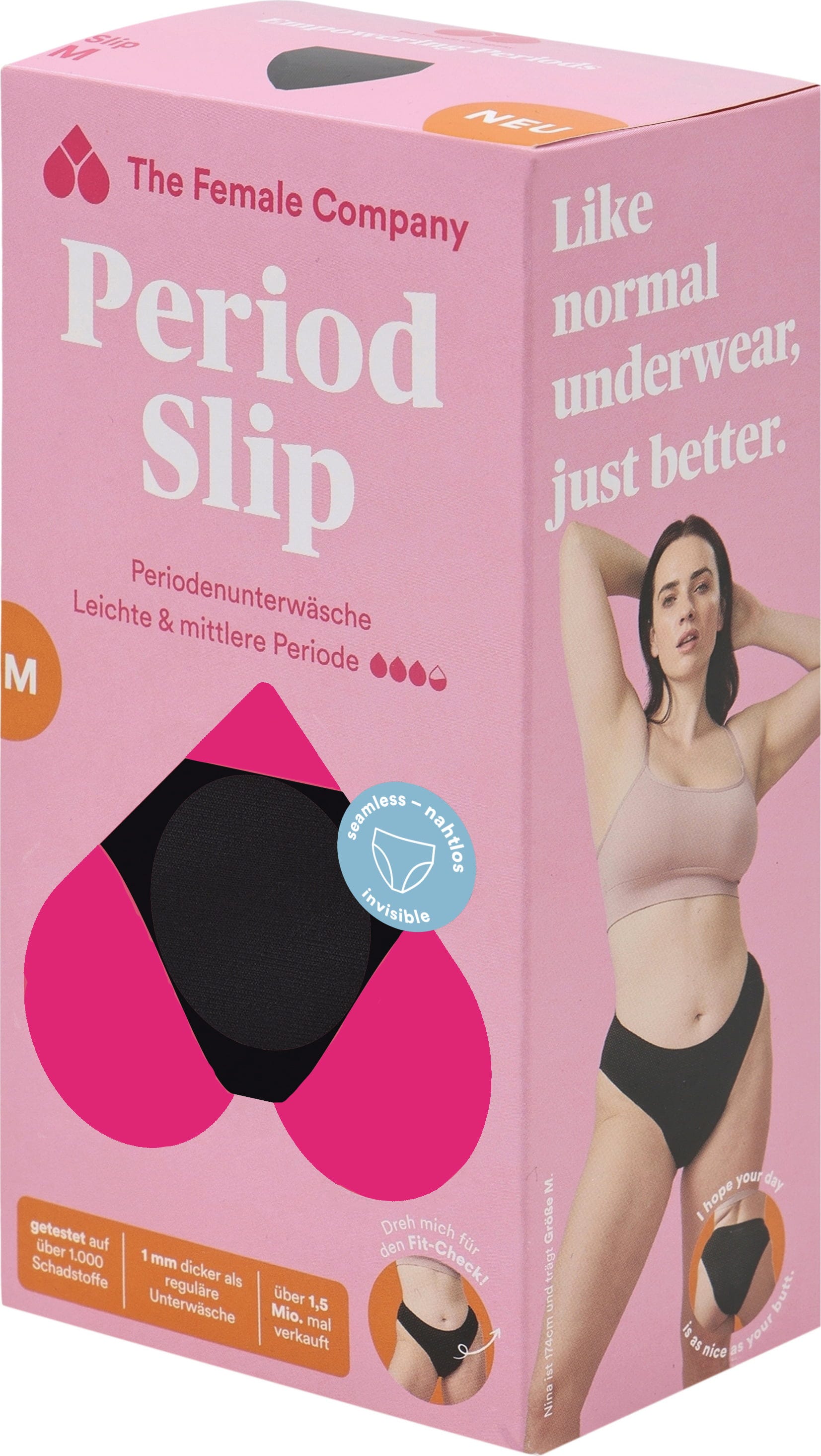 The Female Company  Slip Seamless Black, S