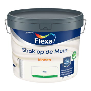 Flexa Strak op de Muur muurverf mat wit 10 liter