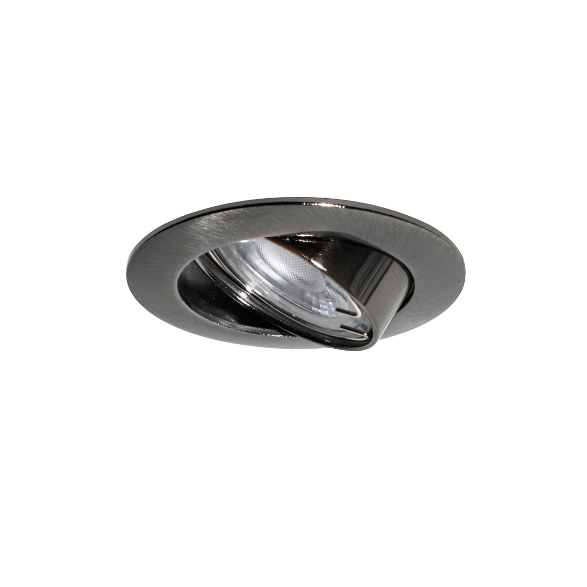 Set van 6 moderne inbouwspots gunmetal GU10 50mm rond kantelbaar - Edu