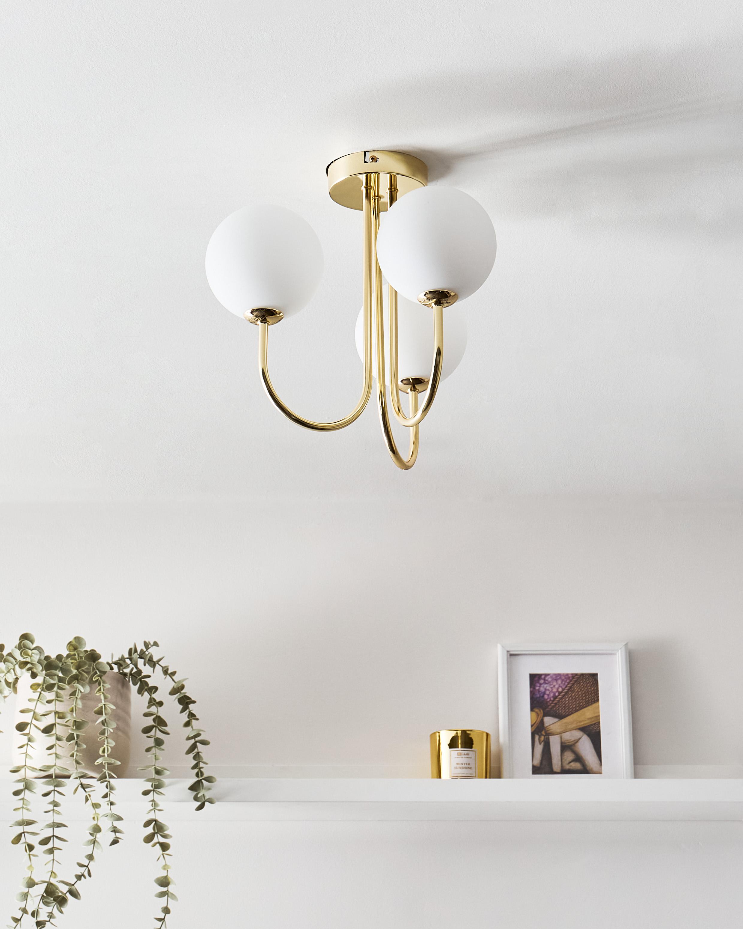 Plafondlamp SHIRE Glas Wit