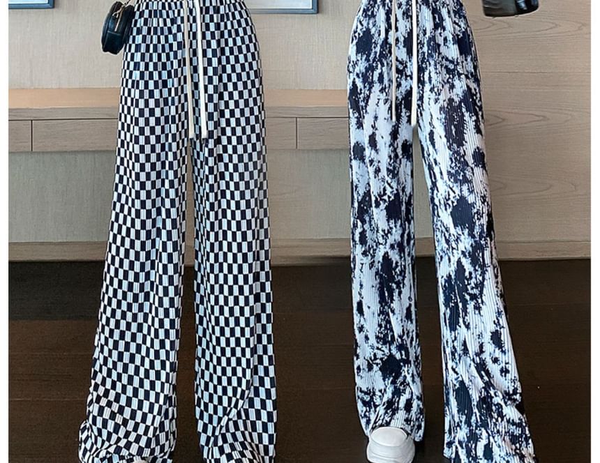 Dream Drop - Broek met wijde pijpen en trekkoord in de taille