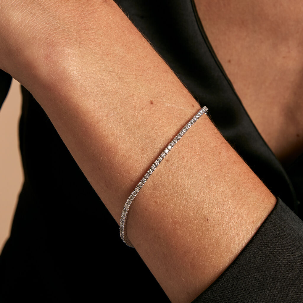 Bracelet River Or Blanc Diamant