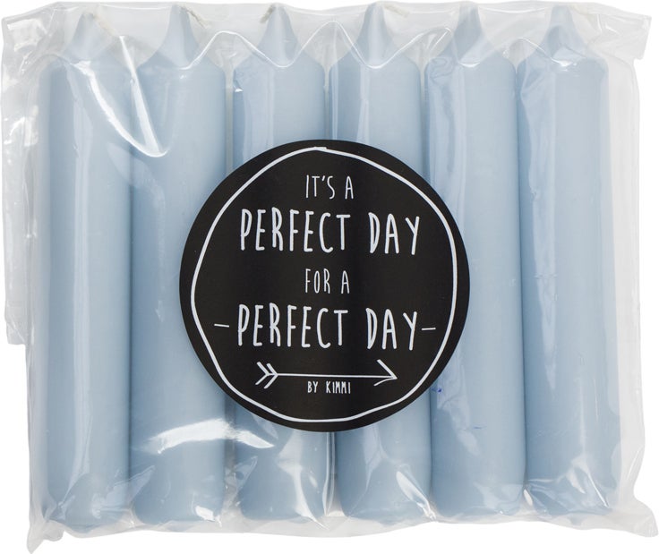 Rustik Lys dinerkaars Cadeau blauw 6 uur 6 stuks