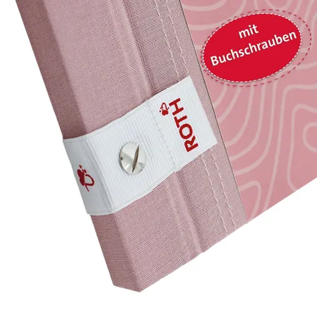 Roth Zeugnismappe Pattern mit Buchschrauben Dusty Rose, A4