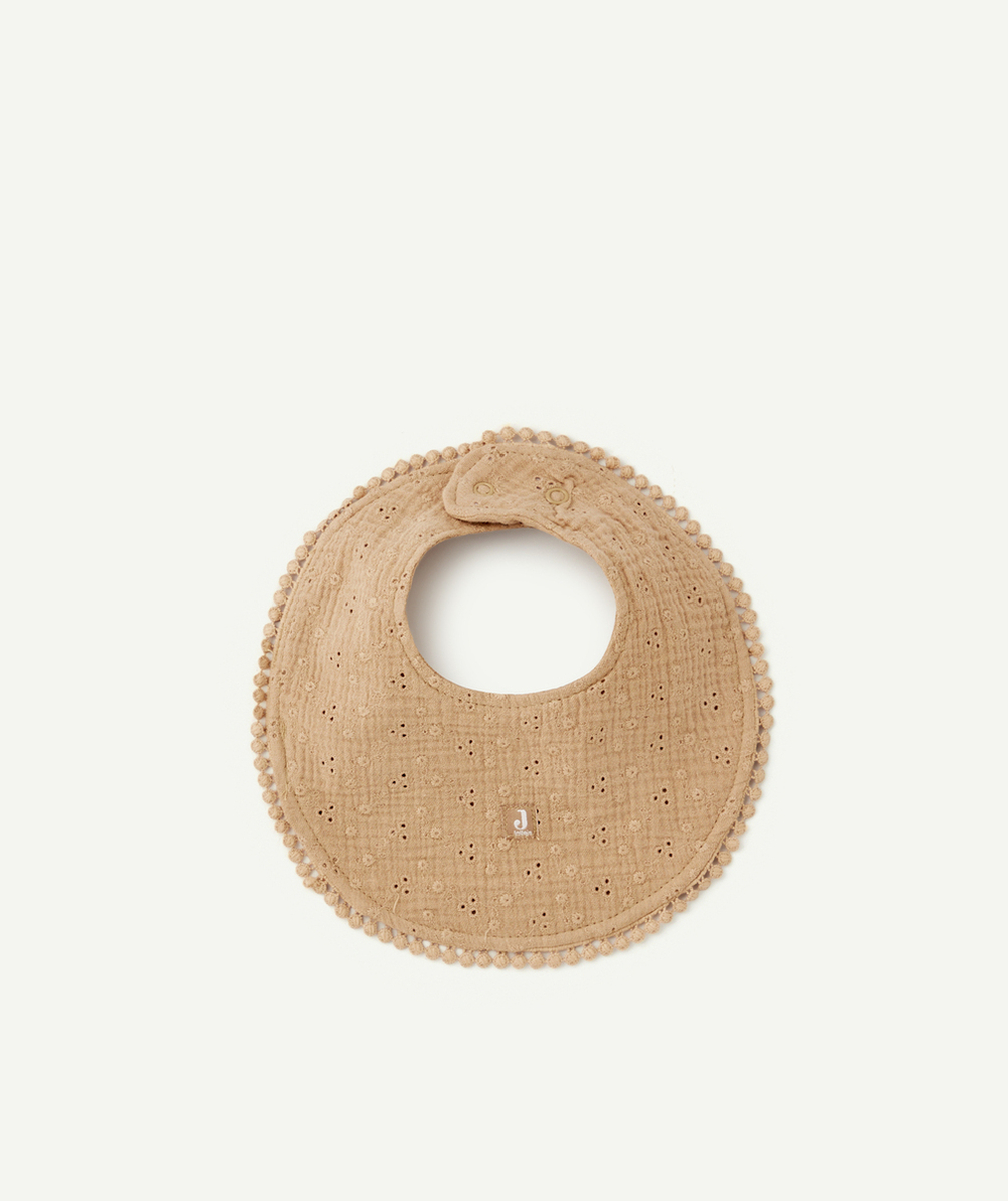 JOLLEINBAVOIR ROND MARRON BRODÉ EN COTON