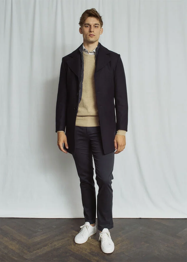 Bruun & Stengade BS Portmore Slim Fit Coat Navy