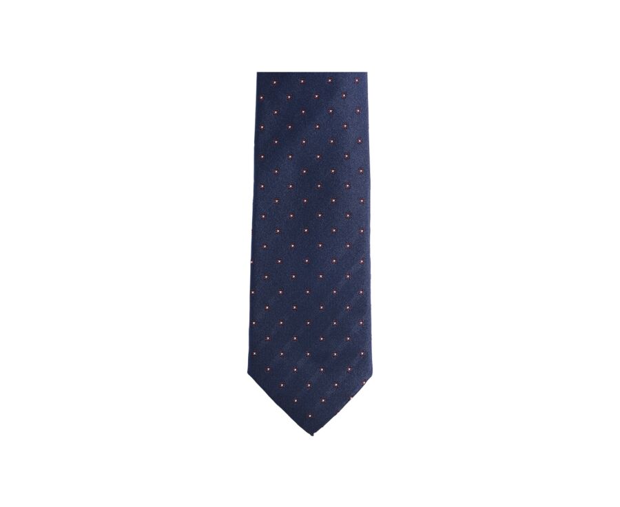 Cravate homme Soie Motif Micro Fleur Marine et Bordeaux