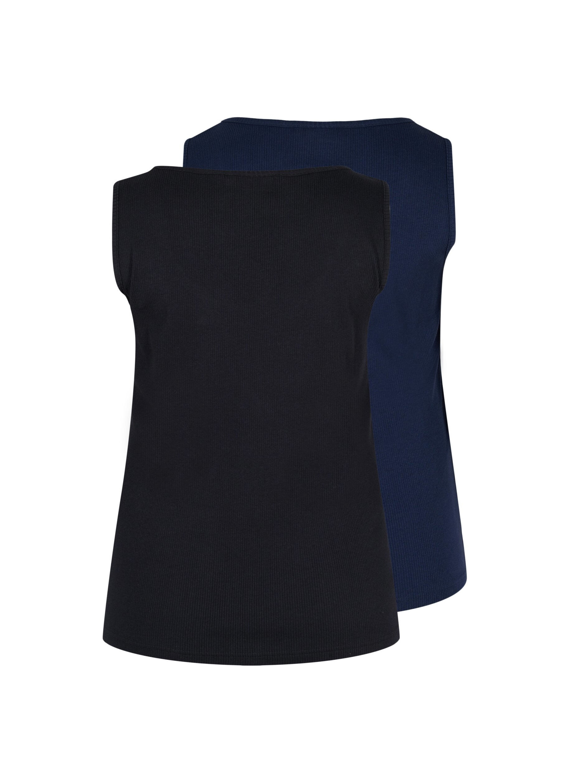 2-pak basis tanktop i rib