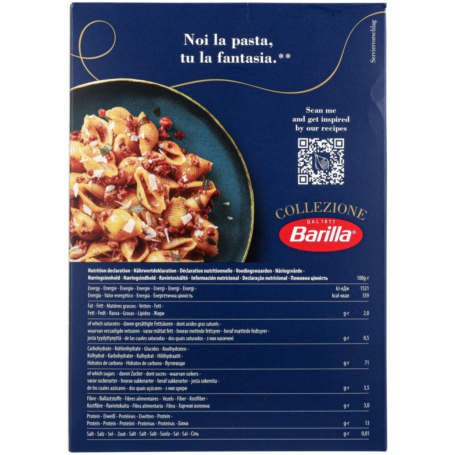 Barilla Collezione Conchiglie Rigate