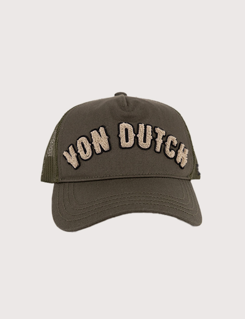 VON DUTCH CASQUETTE TRUCKER LOGO KAKI