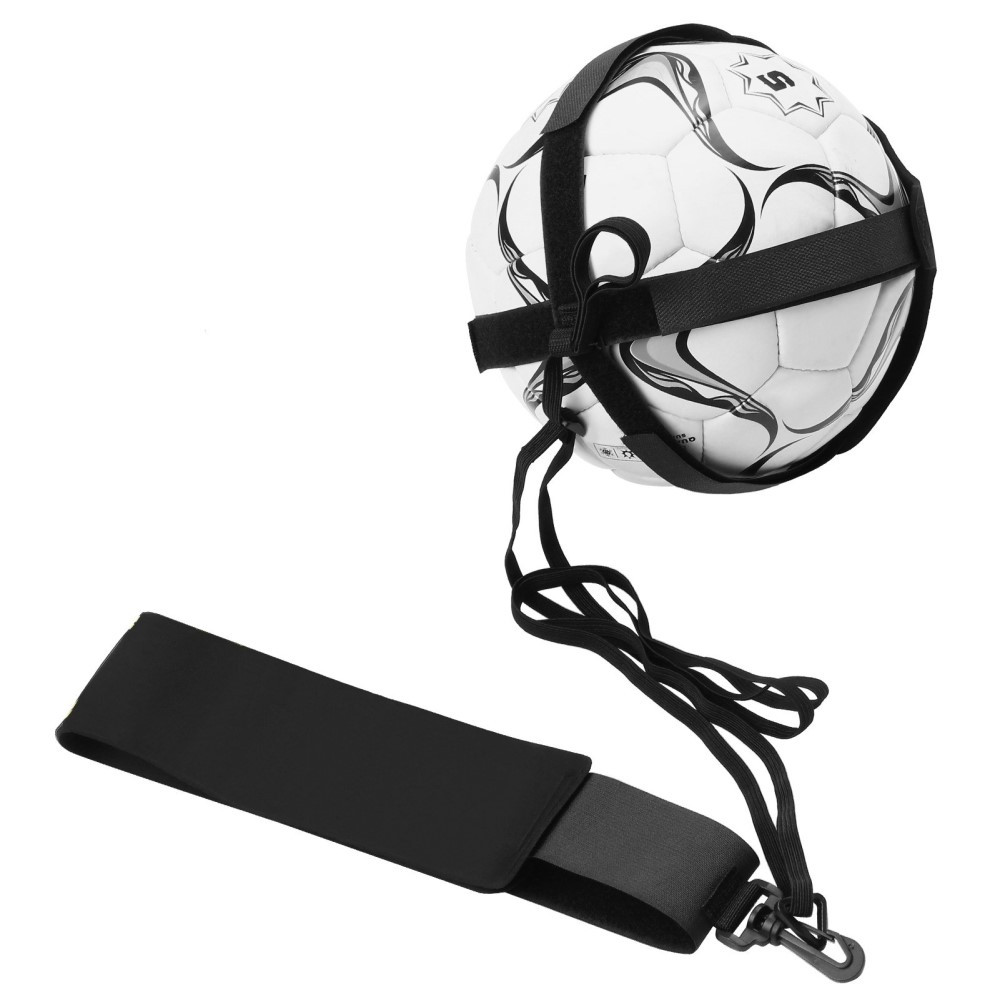Fussball Solo Trainer Kick Trainings Hilfe Jongliertrainer mit Bungee Seil   Hüftgurt - Schwarz