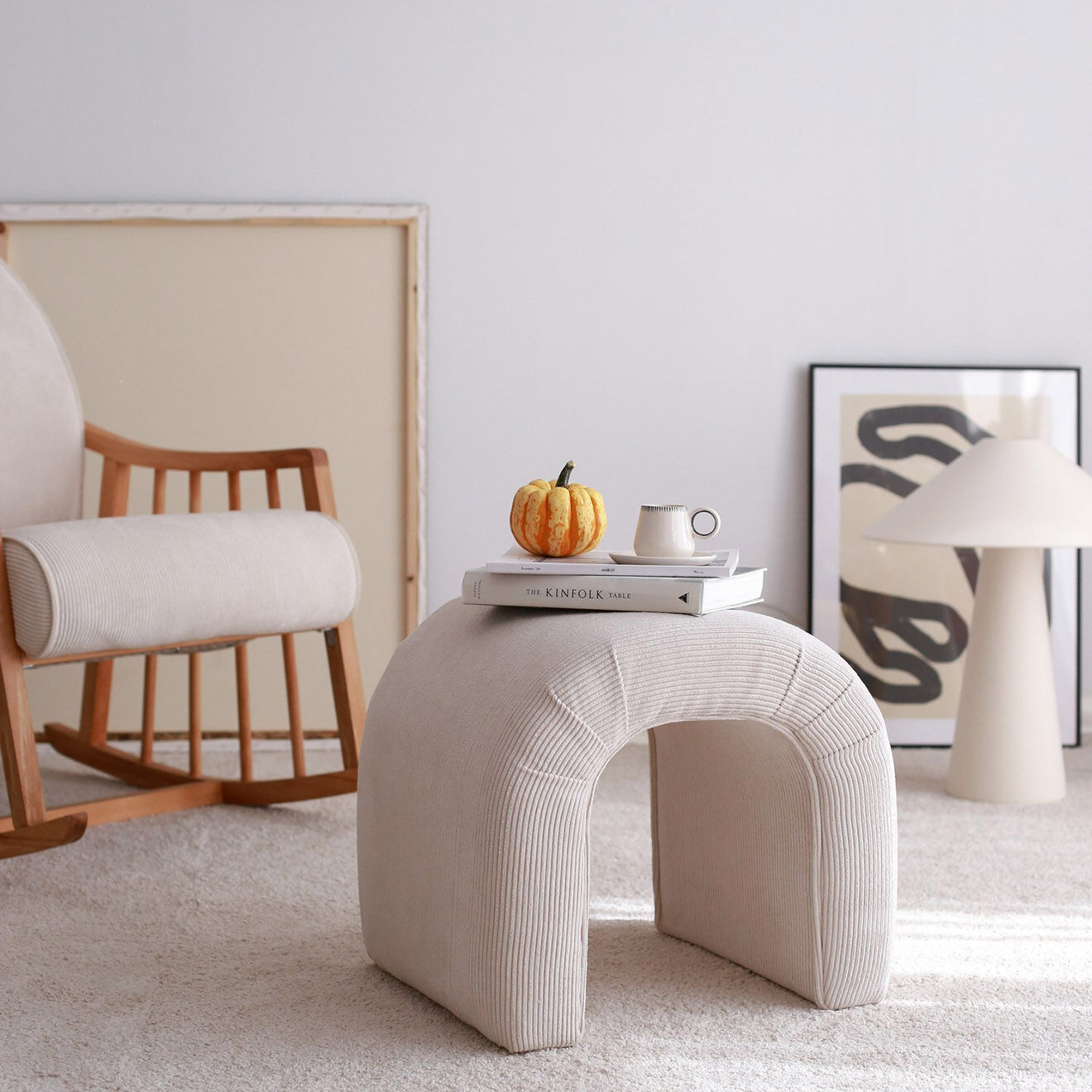 Atelier del Sofa Pouf Nu blanc - 51x45x46 cm