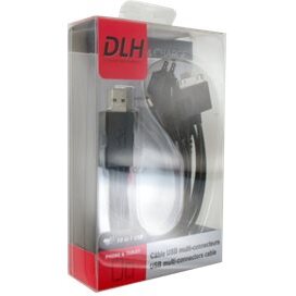 DLH DY-TU1975B câble de téléphone portable Noir USB A