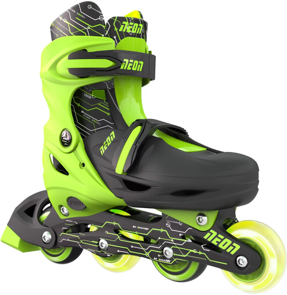 ROLLERS NEON COMBO SKATE VERT TAILLE M 34-37
