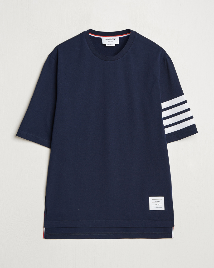 Thom Browne 4-Bar T-Shirt Navy