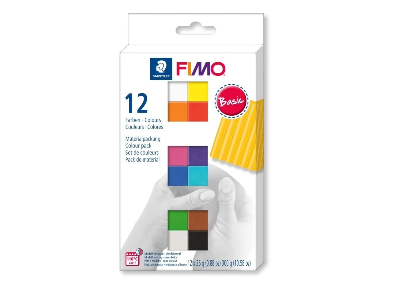 Modellervoks Staedtler® FIMO Basic Set Soft - med 12 stk. ass. farver