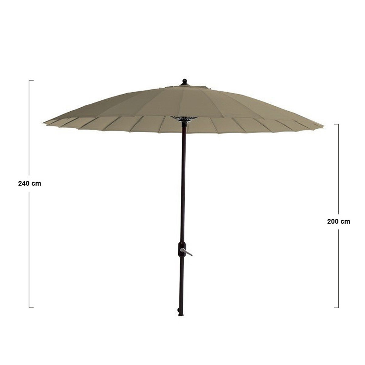 Garden Impressions Manilla stokparasol - Brown