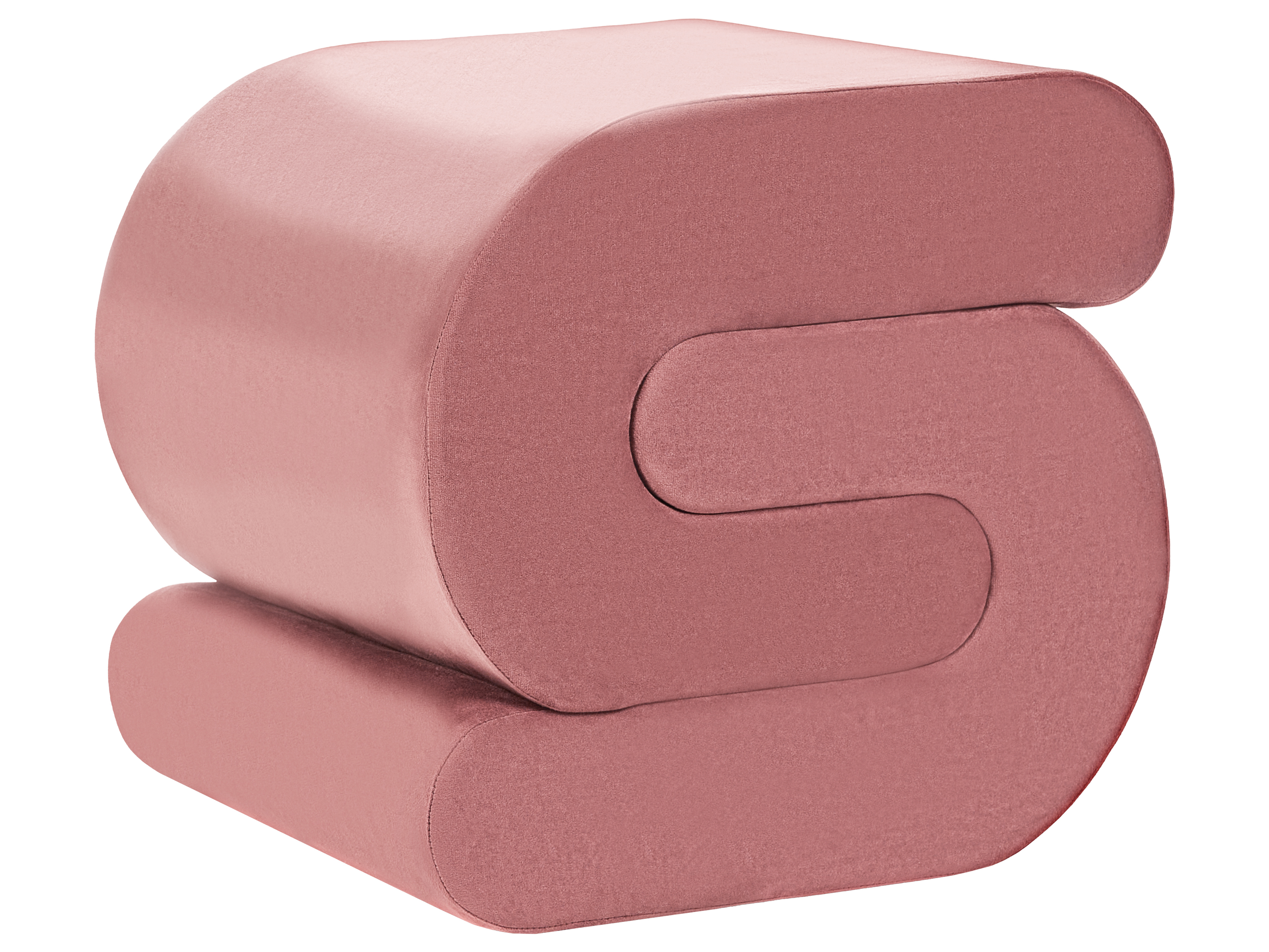 Poef ARCADIA Fluweel Roze