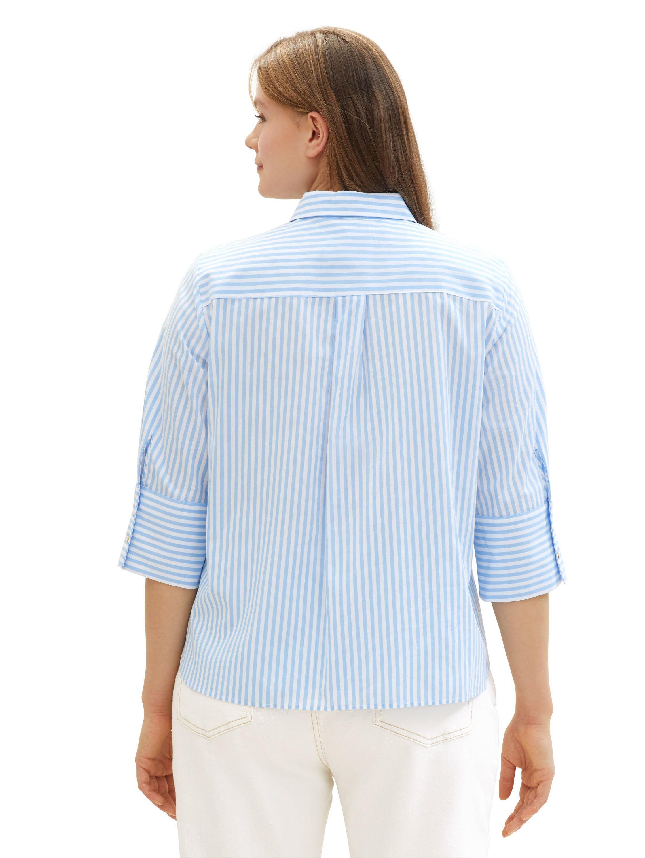 Gestreifte Bluse mit breiten Manschetten