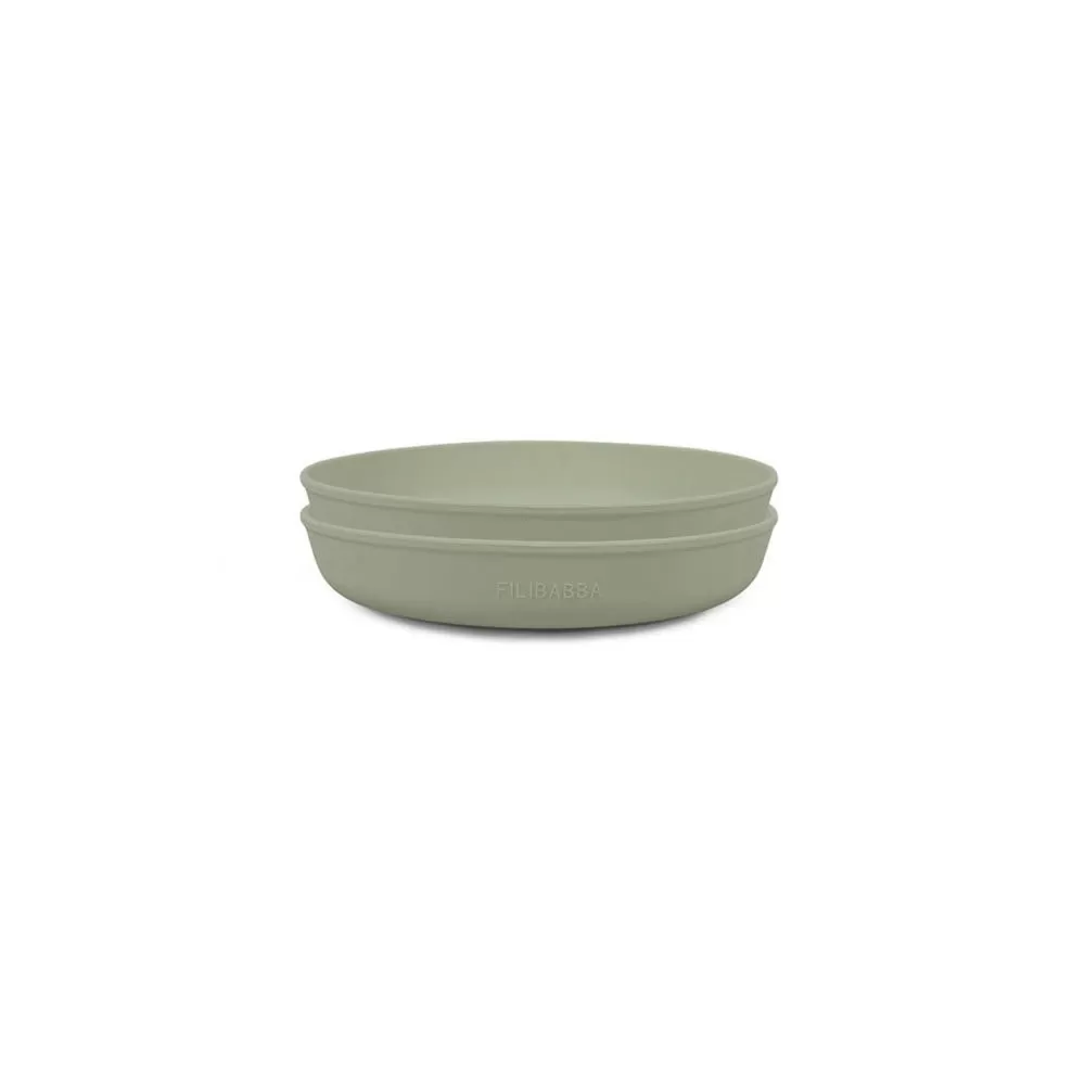 Filibabba Silikone tallerken 2-pak - Green