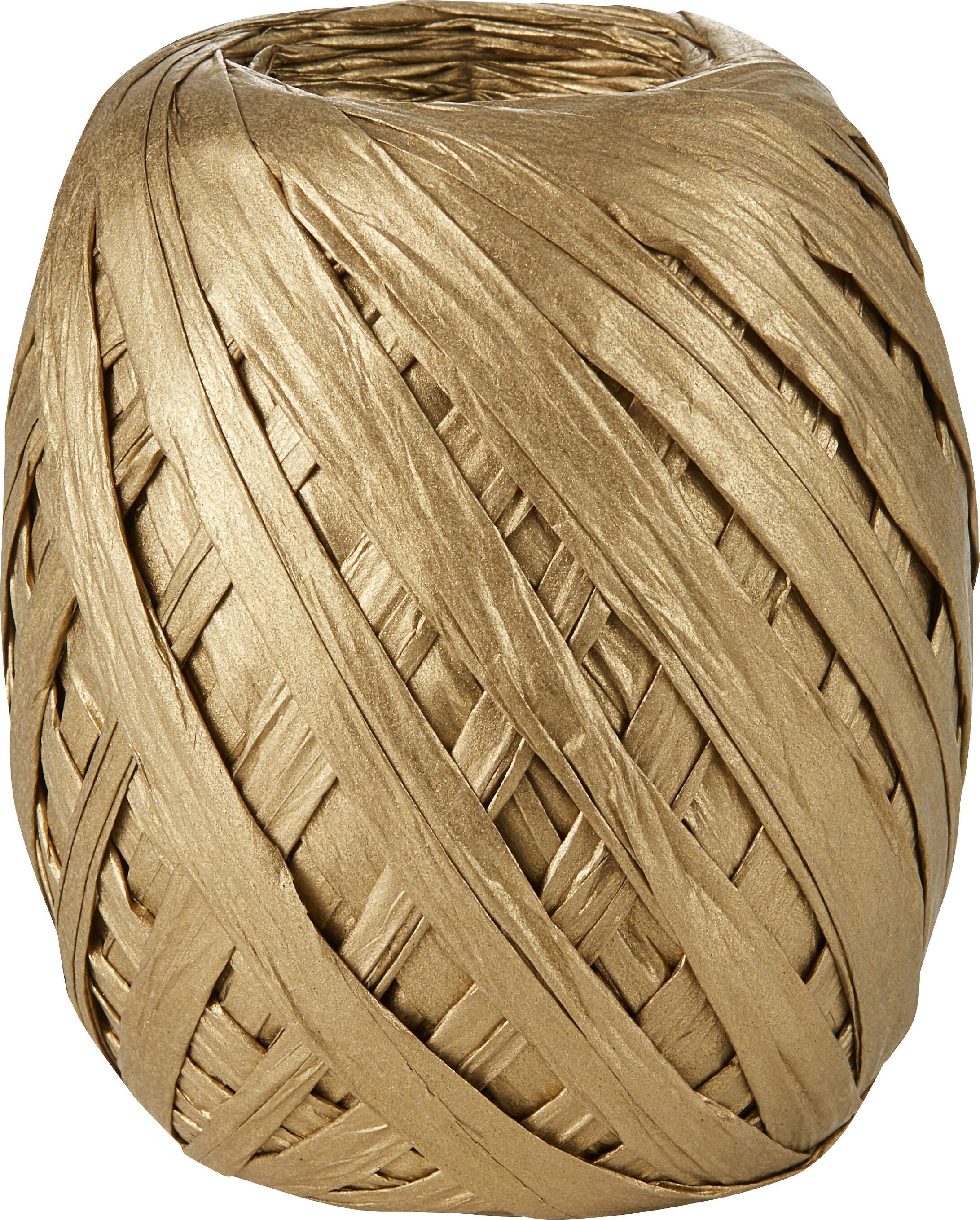 RAFFIA Bastband - Gold / B: 0.6 cm x L: 3000cm