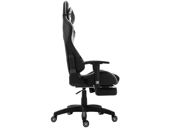 Chaise de bureau - Similicuir (métallique) & Plastique - Noir / Blanc - Turbo XL