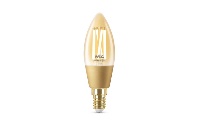 WiZ LED-Leuchtmittel »4.9W (25W) E14 B35 Filament Amber Einzelpack« E14