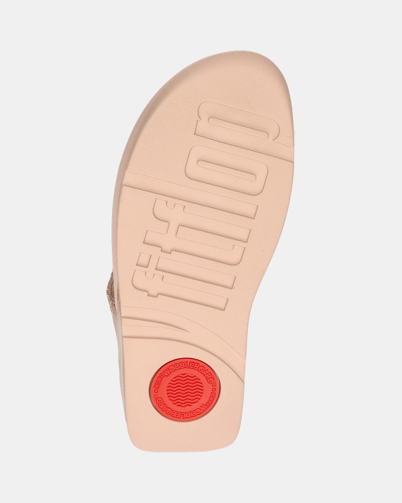 Fitflop Lulu Shimmer Lux Slippers  - rose goud