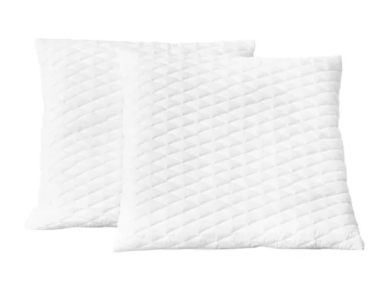 2x Oreillers 80x80x14 Mousse à mémoire de forme