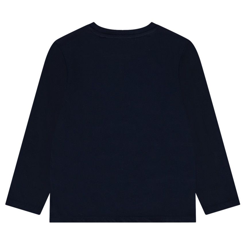 T-shirt manches longues print fantaisie pour garçon - Bleu marine