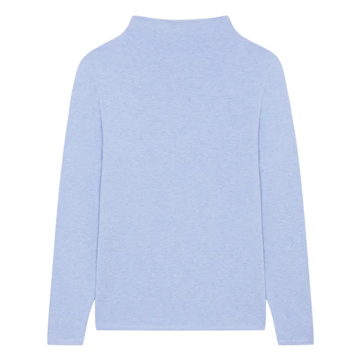 SMALLABLE BASICS Col Roulé Femme Manches Longues en Modal | Bleu ciel