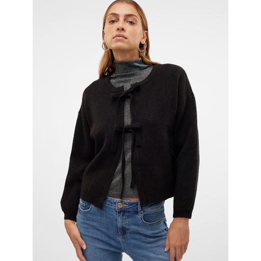 Vero Moda Bow Tie Cardigan, Black, M